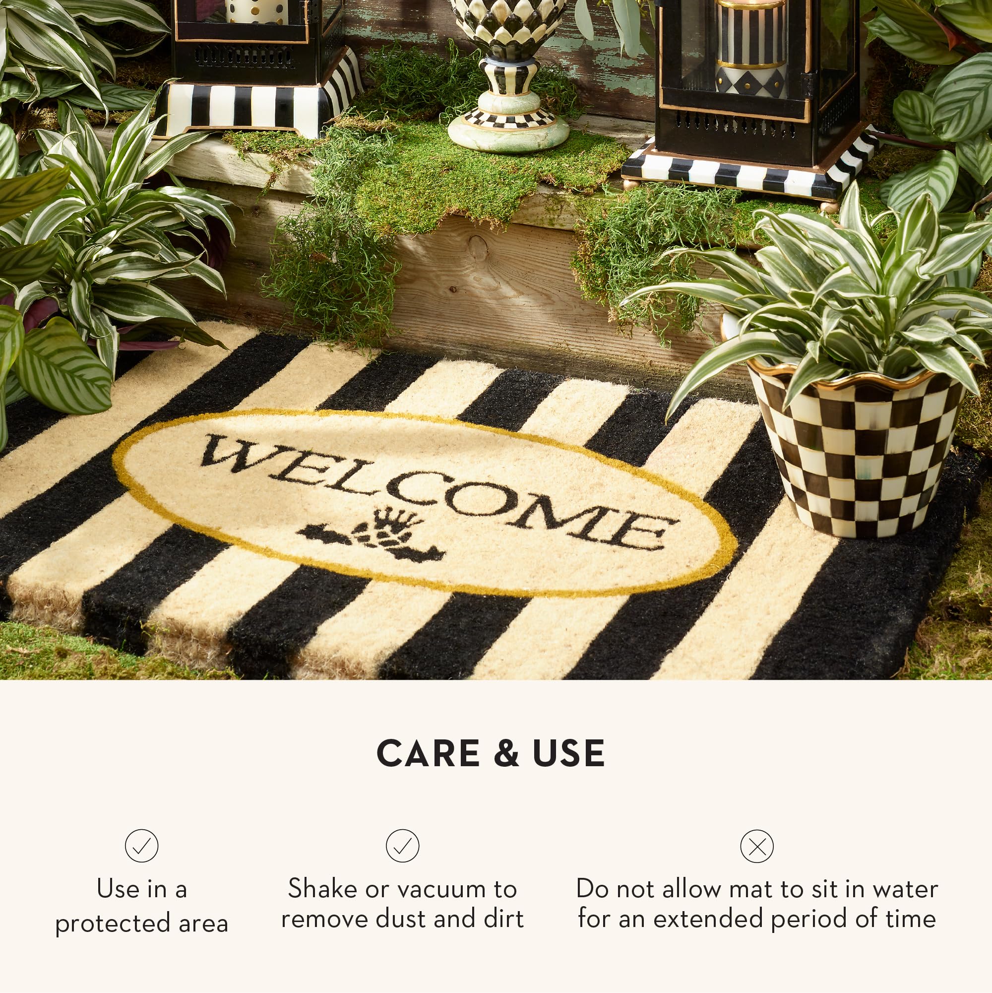 Amazon.com: MACKENZIE-CHILDS Entrance Mat, Decorative Outdoor
